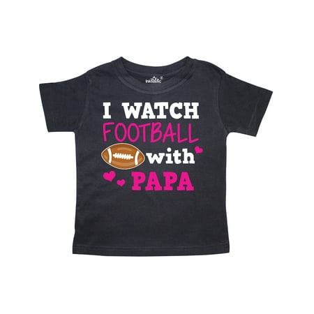 

Inktastic I Watch Football with My Papa Gift Toddler Toddler Girl T-Shirt