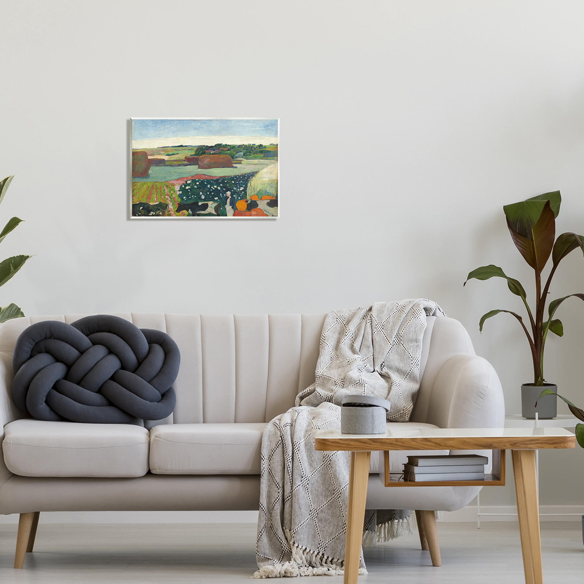 Stupell Haystacks In Brittany Gauguin Classic Landscape Painting Wall Plaque Unframed Art Print Wall Art