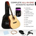 thumbnail image 4 of Best Choice Products 41in Full Size Beginner Acoustic Guitar Set with Case, Strap, Capo, Strings - Natural, 4 of 9