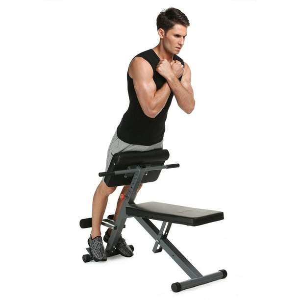 Adjustable AB Sit Up Bench Back Hyper Exercise Abdominal Roman Chair Workout  - eBay