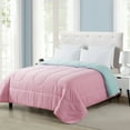 thumbnail image 3 of Mainstays Reversible Microfiber Comforter, Pink/Teal, Full/Queen, Adult, Unisex, 3 of 8