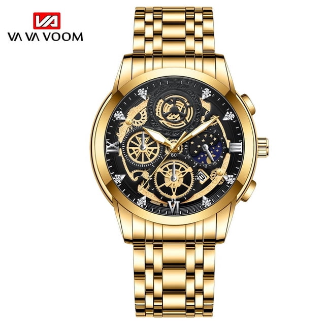 Montre à Quartz pour Hommes en Verre de Mode Décontractée