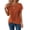 Orange, variant on Staron Women's Casual Top Crew Neck Short Sleeve Loose Knit Side Solid Color Relaxed Shirt, Orange S