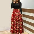 thumbnail image 2 of Ichuanyi Woman Dress Fashion Women Long Sleeve Floral Boho Printing Long Dress Ladies Casual Dress, 2 of 5