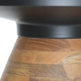 thumbnail image 6 of Inspire Modern Metal Solid Wood Round Coffee Table Black Walnut, 6 of 6