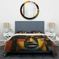 thumbnail image 3 of Designart "Tribal Mask African Kente II" African Tribal Bedding Covert Set - Global Yellow People Bed Set With 1 Sham, 3 of 6