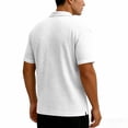 thumbnail image 4 of KeShDi Men's Shirts Polo Shirts Men's Colorblock Short Sleeve Shirt In Breathable Fabric with Classic Collar White XL, 4 of 7