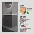 thumbnail image 5 of AmpleCharmic 20'' Bathroom Vanity with Sink, Wall Mounted Small Bathroom Vanity with Soft-Close Door Modern Floating Cabinet, Chrome Faucet, Pop-up Drain, P-Trap Included, Grey, 5 of 7