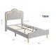 thumbnail image 3 of QinaQin Base de cama tapizada en terciopelo estilo princesa, con cabecera y piecera LED ajustables, soporte de madera y diseño ideal para niñas o niños, 3 of 9