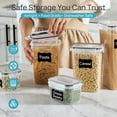 thumbnail image 6 of Sindcom Airtight Food Storage Containers with Lids, 24 pcs Plastic Kitchen and Pantry Organization Canisters for Cereal, Dry Food, Flour and Sugar, BPA Free, Includes 24 Labels，Black, 6 of 9