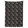 thumbnail image 2 of Nordic Tablecloth, Scribble Style Leaf Motifs Nature Inspired Ornament Pattern with Foliage, Rectangle Satin Table Cover Accent for Dining Room and Kitchen, 60" X 90", Black and White, by Ambesonne, 2 of 2