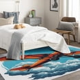 thumbnail image 4 of Airplane Rug for Living Room - 4x5 Washable Rug, Burnt Orange Aircraft Cozy Non Slip Machine Washable Rugs, Boys Kids Soft Low Pile Large Area Rug for Bedrooms Dining Room College Dorm, 4 of 7