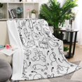 Kainsy Cat Throw Blanket for Cat Lovers Cute Cat Flannel Fleece