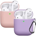 thumbnail image 1 of AirPods Case, Full Protective Silicone AirPods Accessories Cover Compatible with Apple AirPods 2 Wireless and Wired Charging Case(Front LED Visible) 2 Pack, 1 of 7