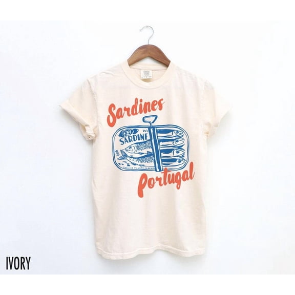 Sardines Shirt, Tinned Fish Shirt, Portugal Tshirt, Vintage Sardine, Coastal Aesthetic, Travel Shirt