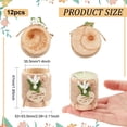 thumbnail image 2 of Paquete de 12 portavelas de madera para velas pequeñas con cuerda de yute y flor de espuma, ideales como recuerdos para bodas y fiestas., 2 of 6