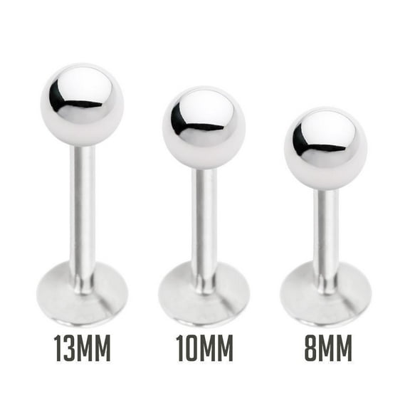 Labret Stud Flat Post 14G Body Jewelry Surgical Steel Chose Size Below
