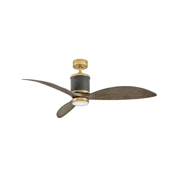 3 Blade Ceiling Fan with Light Kit in Transitional and Coastal Style-17.75 inches Tall and 60 inches Wide-Heritage Brass Finish Bailey Street Home