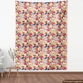 thumbnail image 3 of Geometric Fabric by the Yard, Adjoining Uneven Wavy Forms Ornamented with Dots Lines Spots and Flower Bouquets, Decorative Upholstery Fabric for Sofas and Home Accents, Multicolor by Ambesonne, 3 of 4