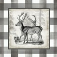 thumbnail image 2 of Tre Sorelle Studios 15x15 Black Ornate Wood Framed with Double Matting Museum Art Print Titled - Buffalo Check Deer Neutral II, 2 of 4