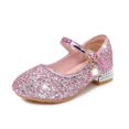 thumbnail image 1 of Zapatos de tacón alto para niñas, zapatos para niñas, zapatos para desfiles de moda, zapatos de princesa con cristales plateados para niñas, 1 of 6