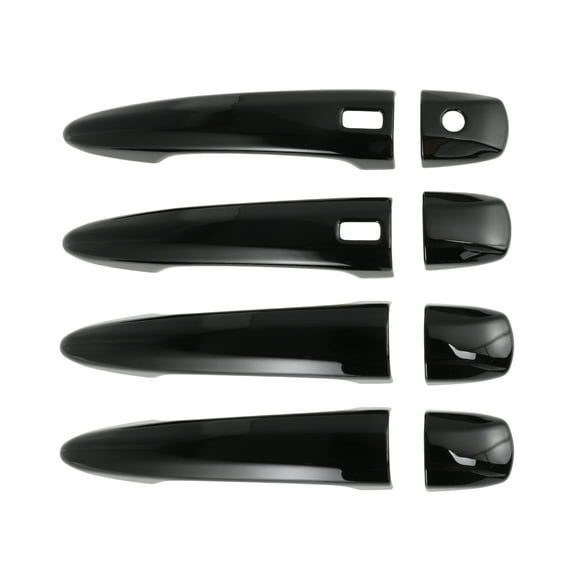 Unique Bargains Door Handle Cover Protector for Nissan Altima 2019-2024 for Nissan Sentra 2020-2024 for Nissan Qashqai 2023-2025 Exterior Door Handle Cover with Smart Keyhole Glossy Black
