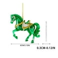 thumbnail image 2 of 2D Acrylic Horse Ornament, Horse Ornaments for Christmas Tree, Horse Gifts For Women, Girls, Horse Lovers, Equestrian Gifts, Christmas Ornaments for Family (Green), 2 of 6