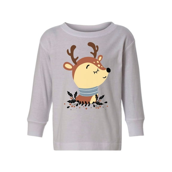 Awkward Styles Christmas Long Sleeve Shirt for Boys Girls Toddler Cute Little Deer Xmas Shirt
