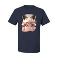 thumbnail image 2 of Wild Bobby, Flamingos in Summer on Beach, Animal Lover, Men Graphic Tees, Navy, 5XL, 2 of 3