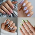 thumbnail image 6 of 5pcs French Nail Art Templates Mixed Line Nail Stamping Plates Vintage Chain Flower Nail Art Stencils Stainless Steel Nail Image Plates for DIY Nail Design Print Manicure Salon, 6 of 7
