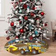 thumbnail image 5 of Yiaed Different Construction Site Vehicles Print Christmas Tree Skirt , Tree SkirtsTree Mat for Christmas Winter Holiday Indoor Decorations-30", 5 of 7