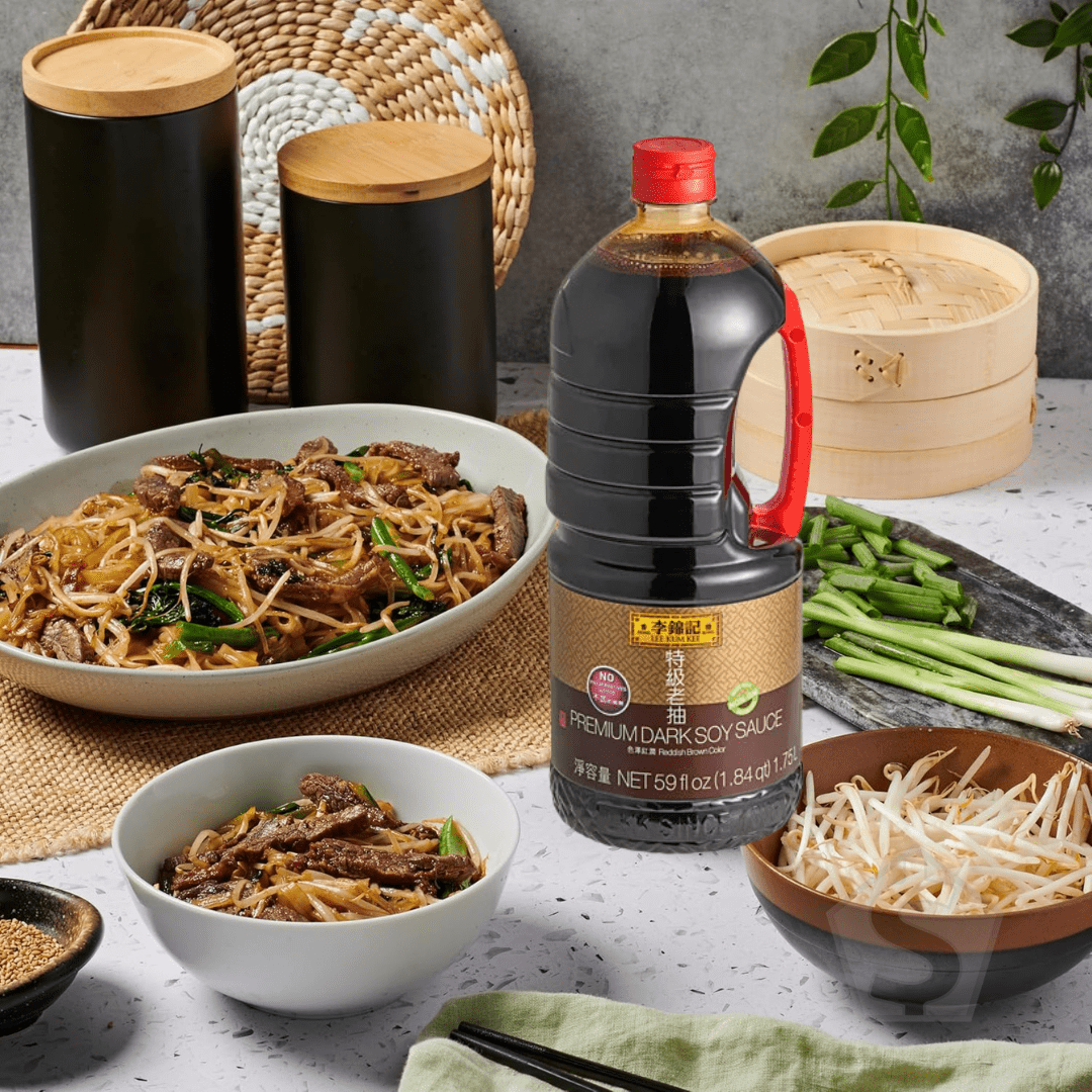 Lee Kum Kee Premium Dark Soy Sauce 59 fl. oz. - 6/Case