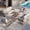 Beige, variant on Clouddwell 4-Seats Aluminum Patio Furniture Set, Outdoor Metal Sofa Conversation Set with Coffee Table for Pool Garden Porch Backyard, Beige