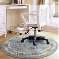 thumbnail image 4 of Jamfeel Round Rugs Vintage Print Low Pile Non-slip Circle Carpet Indoor Area Rug for Living Room Nursery, 4ft, Blue, 4 of 7