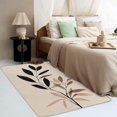 thumbnail image 3 of Leaf Rugs for Bedroom - 6x9 Rug - Leaf Rug - Abstract Leaves Area Rug - Minimalist Plant Rugs - Beige Carpet, 3 of 7
