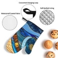 thumbnail image 3 of Sikiie Stained Glass Ocean Wave Oven Mitts and Pot Holders, Silicone Oven Gloves, Heat Resistant Oven Mitts 4Pcs Set, 3 of 6