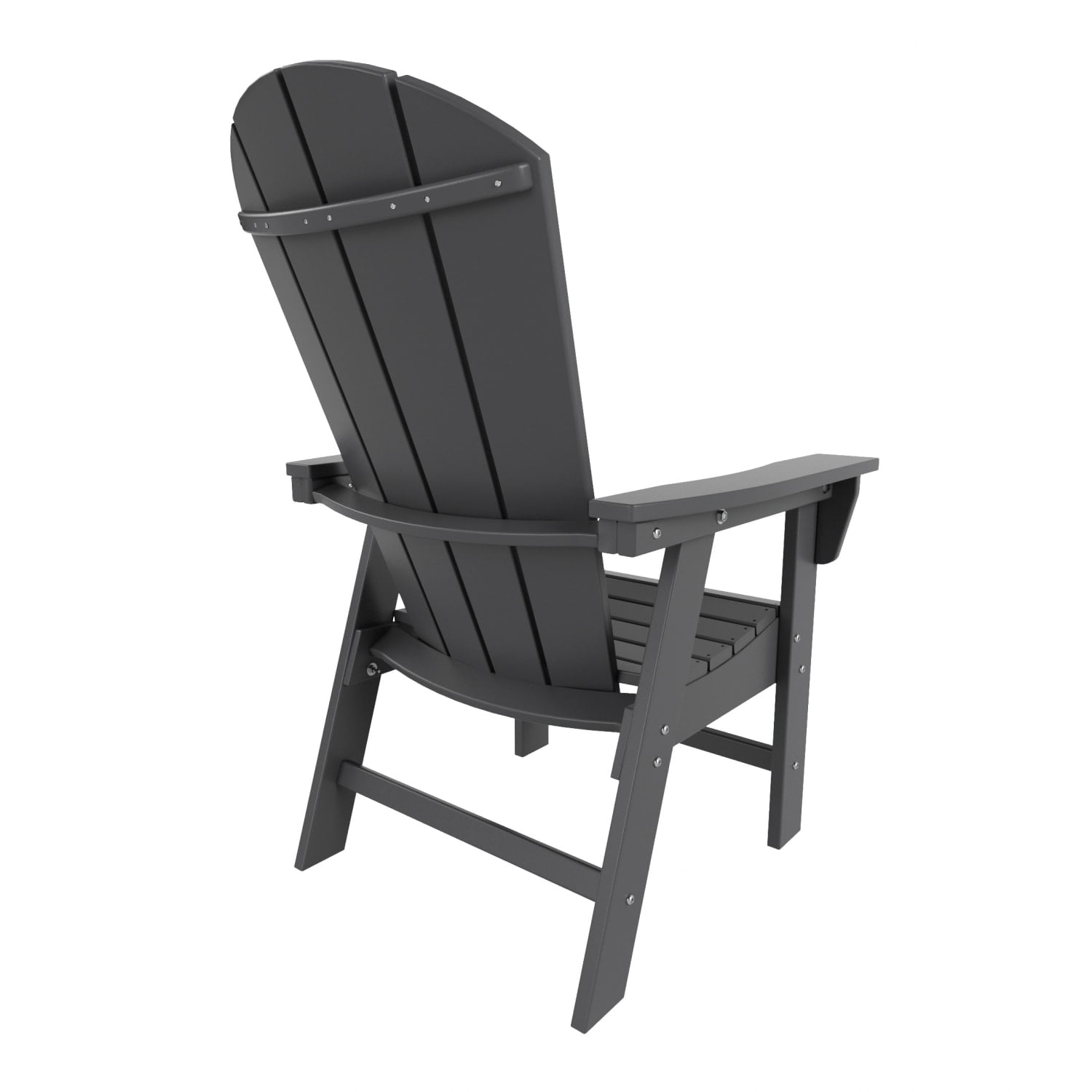 WestinTrends Malibu Adirondack Patio Dining Chairs, All-Weather Poly Lumber, Ergonomic Seat, 330-lb Capacity, Gray