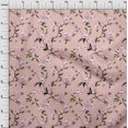 thumbnail image 4 of oneOone Cotton Poplin Twill Pink Salmon Fabric Floral Dress Material Fabric Print Fabric By The Yard 56 Inch Wide-4K, 4 of 4