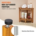 thumbnail image 4 of VEVOR Corner Teak Shower Bench 17"H × 12"R Teak Wood for Inside Shower Bathroom, 4 of 9