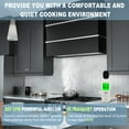 thumbnail image 2 of Akicon 36 inch Kitchen Range Hood with 600 CFM, Stainless Steel Wall Mounted Ducted Range Hood, 3 Speed Fan with LED Light, Powerful Vent Motor, Jet Black with Nickel, 2 of 7