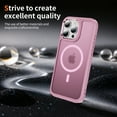 thumbnail image 4 of For iPhone 16 Pro Max Magnetic Phone Case,Compatible with MagSafe,Military-Grade Protection, Anti-Fingerprint,Shockproof Anti-fall Frosted Skin-feel Ultra Slim Translucent Phone Case,Pink, 4 of 9