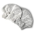 thumbnail image 1 of SportMore Gorro de toalla de microfibra para el cabello, suave, absorbente, de secado rápido, para cabello rizado y grueso, para mujeres y niñas, juego de 2 piezas (rayas y grises), 1 of 4