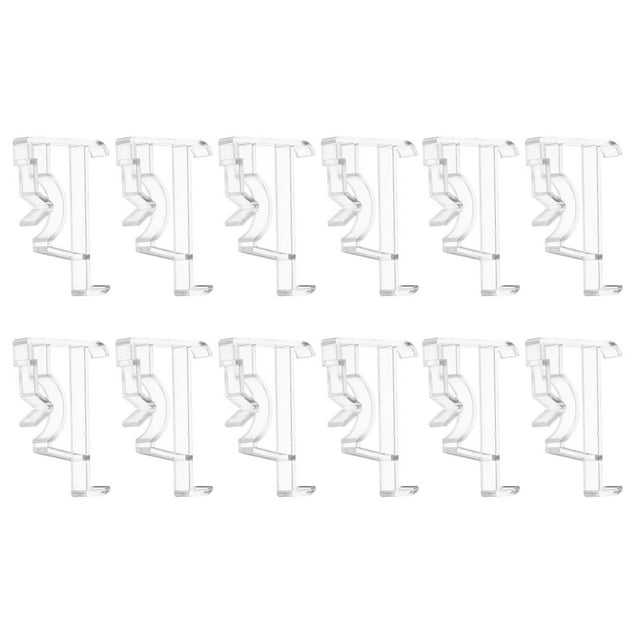 Paquete de 12 clips de valance transparentes de 2 pulgadas, soporte retenedor de valance para persianas horizontales, Estilo 9