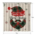 thumbnail image 5 of Santa Claus Christmas Shower Curtain,Washable Show Curtain with Hooks Retro Polyester Fabric Curtains for Halloween Thansgiving Christmas Hotel Dorm, 5 of 5
