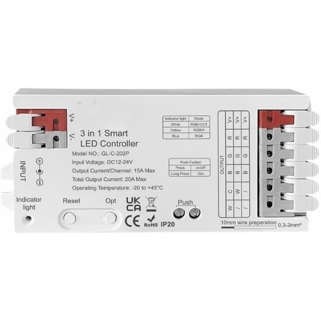 Strip Zigbee 3.0, 15A DC Modes, Smart Tone, Conbee, LED Driver for 12-48V PWM Dimming Control RGBCCT/RGBW/RGB Lighting Controllers