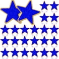 thumbnail image 1 of Jexine 32 Parches Estrella de Chenilla Autoadhesivos, Pegatinas de Tela Pequeñas para DIY, Aplicaciones Bordadas para Ropa Navideña, 6 cm (Azul), 1 of 6