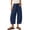 Navy, variant on Migroa Women's Barrel Sweatpants Loose Fit Lounge Pants Womens Linen Baggy Harem Pants Wide Leg Lounge Drawstring Barrel Pants Casual Beach Trousers with Pockets Beige L
