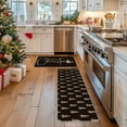 thumbnail image 4 of Artoid Mode Black Xmas Tree Merry Christmas Kitchen Mats Set of 2, Winter Home Decor Low-Profile Kitchen Rugs for Floor - 17x29 and 17x47 Inch, 4 of 6