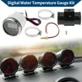 thumbnail image 2 of Kit de medidor de temperatura de agua digital universal Unique Bargains de 1.50" con adaptador de sensor de radiador de tubo de junta negra 100-300F - DC 12V con pantalla LED automotriz, 2 of 7