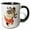 Black/White, variant on 3drose, Happy Circus Elephant Cartoon, 15oz Two-tone Green Mug